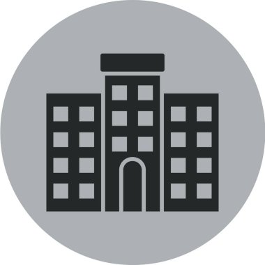 Bina. Web simgesi basit illüstrasyon