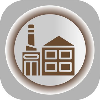 Fabrika simgesi, illüstrasyon, vektör