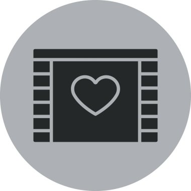 Kalp simgesinin vektör illüstrasyonu