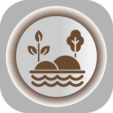 güzel doğal çizgi vektör simgesi