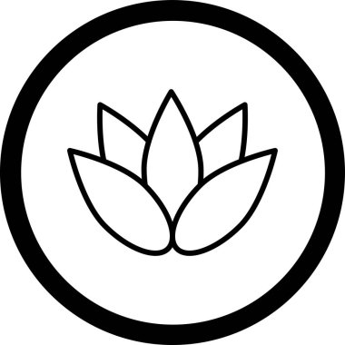 Lotus simgesinin vektör illüstrasyonu