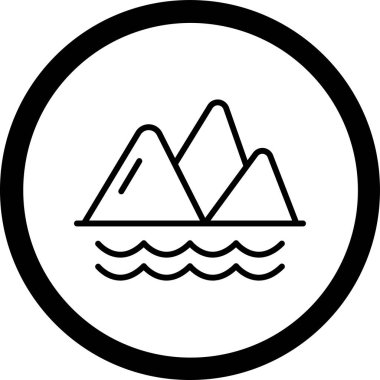 Dağ. Web simgesi basit illüstrasyon