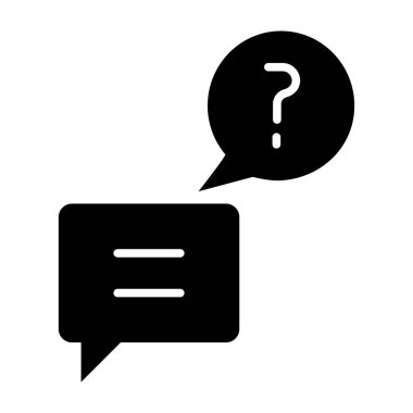 Soru işareti simgesi olan konuşma balonu