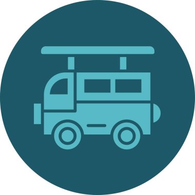 Otobüs. Web simgesi basit illüstrasyon