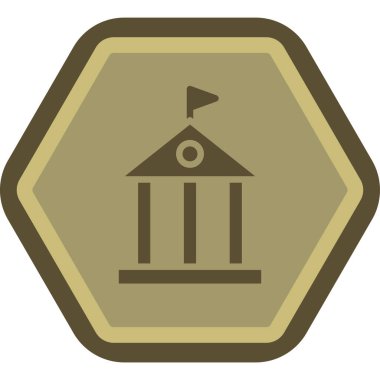 Banka binası. Basit resimleme