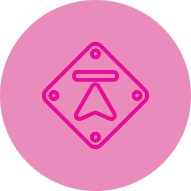 Bir pusula simgesinin vektör illüstrasyonu