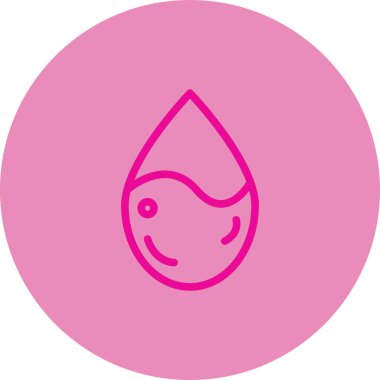 Modern kan damlası simgesinin vektör çizimi