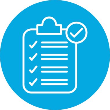 Kontrol listesi. Web simgesi basit illüstrasyon