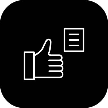 başparmak yukarı simgesi, vektör illüstrasyonu