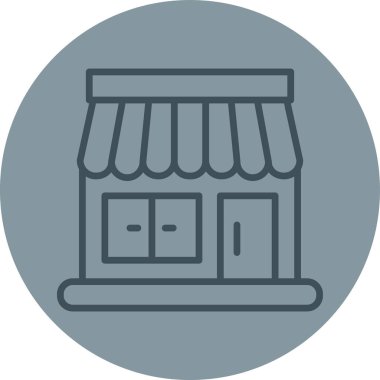 Dükkan. Web simgesi basit illüstrasyon