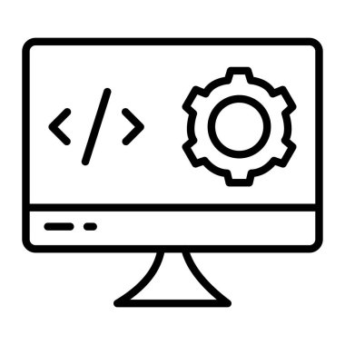 Web tasarım vektör çizgisi simgesi