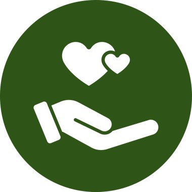 kalp bağışı el vektör simgesi