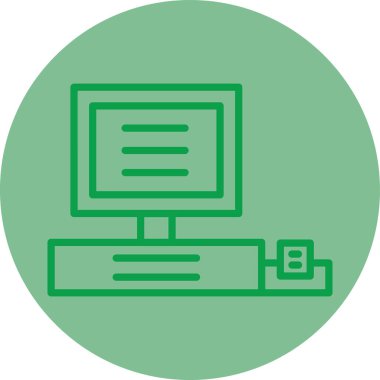 Bilgisayar. Web simgesi basit illüstrasyon