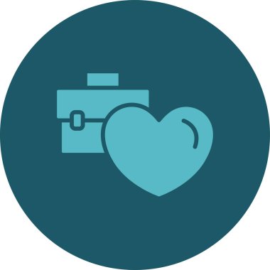 Kalp. Web simgesi basit bir illüstrasyon. düğün ve aşk vektörü