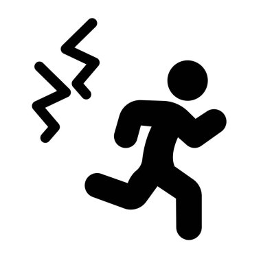 Çalışan adam simgesi vektör illüstrasyonu