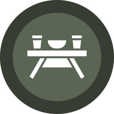 kamp ikonu vektör illüstrasyonu