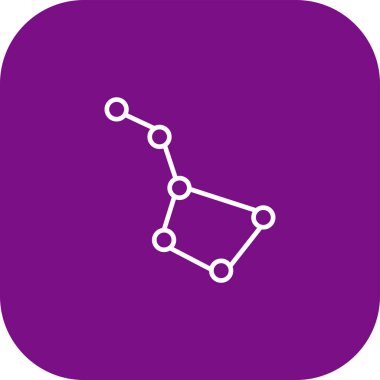 Benzersiz moleküler yapı çizgisi vektör simgesi