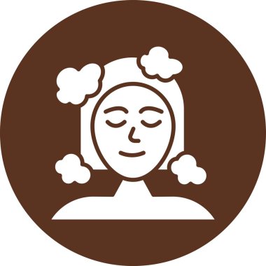 Eşarplı bir kızın vektör çizimi