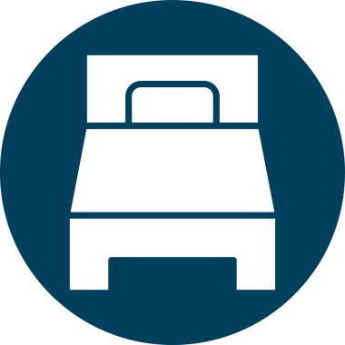 Yatağa. Web simgesi basit illüstrasyon