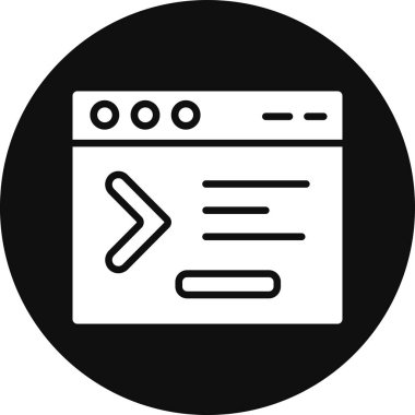 tarayıcı simgesi, vektör illüstrasyonu