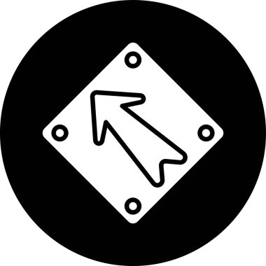 Yol simgesi, vektör illüstrasyonu.