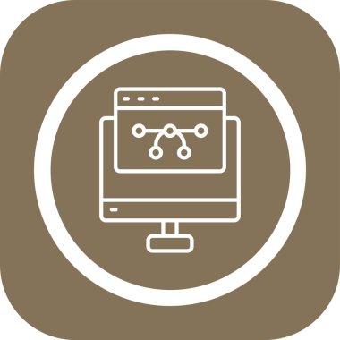 tarayıcı simgesi vektör illüstrasyonu