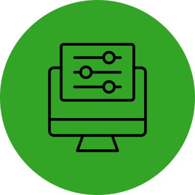 Dizüstü bilgisayar simgesi vektör çizimi