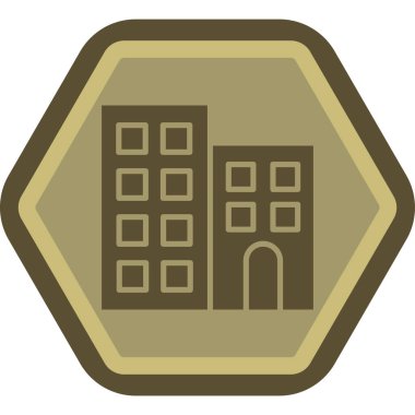 Moda tarzında izole edilmiş şehir simgesi