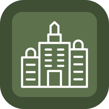 Bina. Web simgesi basit illüstrasyon