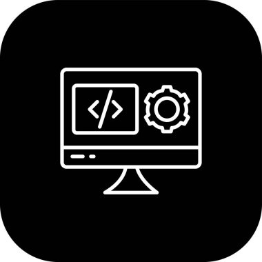 Kolayca değiştirebilen ya da düzenleyebilen ağ geliştirme vektör simgesi