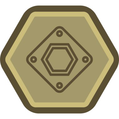 Moda biçimi izole edilmiş arkaplanda altıgen simgesi