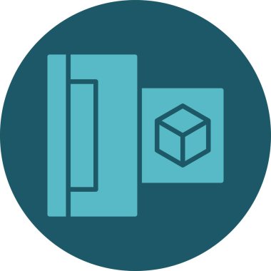 Benzersiz kutu vektör çizgisi simgesi