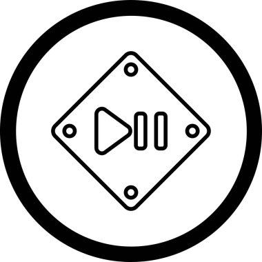 Moda Biçimli İzole Arkaplanda Simge Çal