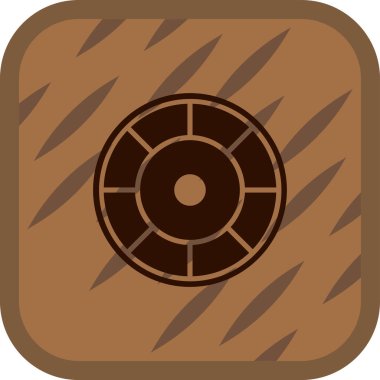 Ahşap varil simgesinin vektör çizimi