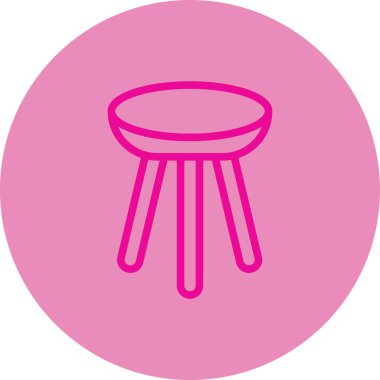 Masa. Web simgesi basit illüstrasyon