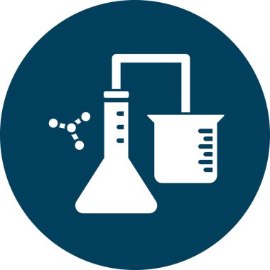 Kimyasal deney simgesinin vektör çizimi
