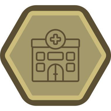 Hastane Simgesi Vektör İllüstrasyonu