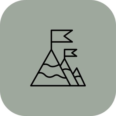 vektör dağ simgesi illüstrasyonu