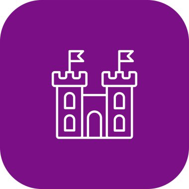 kale çizgi simgesi, vektör illüstrasyonu