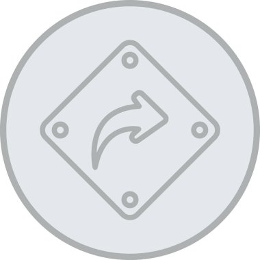 ok yönü simgesi ana hat biçiminde