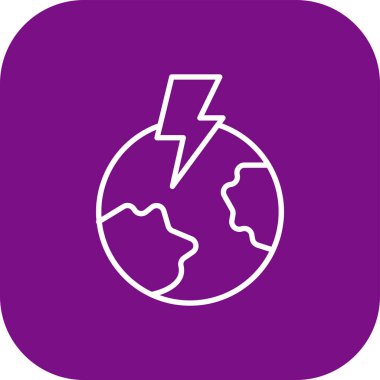 güzel dünya vektör çizgisi simgesi