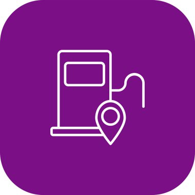 yakıt istasyonu ikon vektör illüstrasyonu