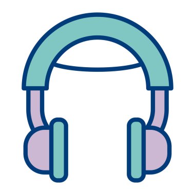 Kulaklık. Web simgesi basit illüstrasyon