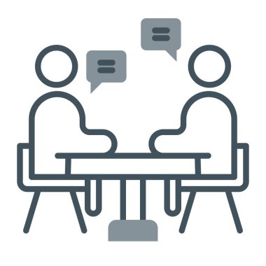 toplantı vektörü ince çizgi simgesi