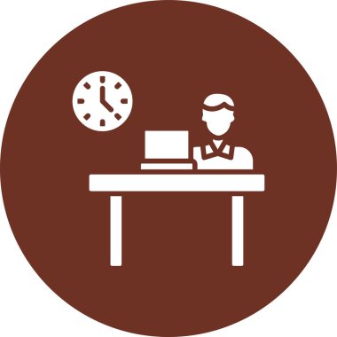 Saat simgesinin vektör illüstrasyonu