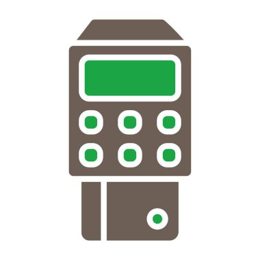 Para sembolü simgesi olan hesap makinesi, düz biçim