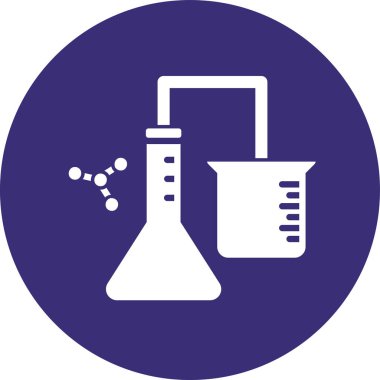 Kimyasal matara. Basit illüstrasyon