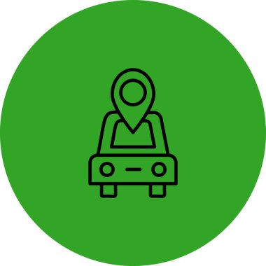 Arabalı bir adamın vektör çizimi