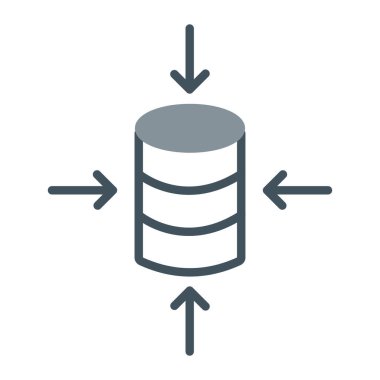 veri sunucu vektör çizgisi simgesi, imza, beyaz arkaplan üzerindeki illüstrasyon, düzenlenebilir vuruşlar