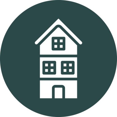 Eve. Web simgesi basit illüstrasyon